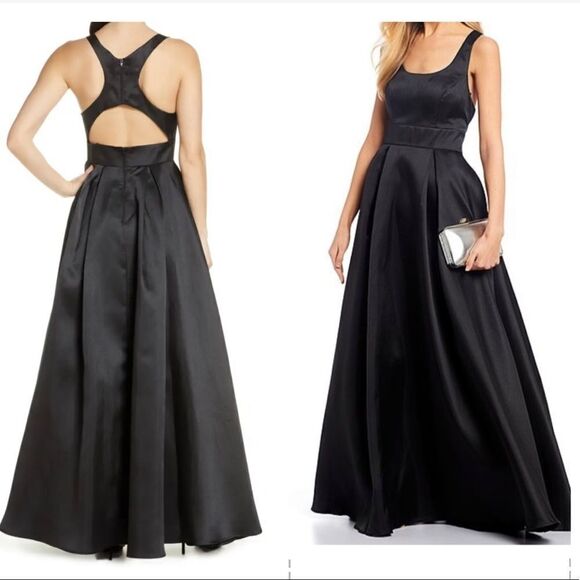 RACERBACK Ball Prom Gown Mikado Special Event Size 11 by Sequin Hearts NWT